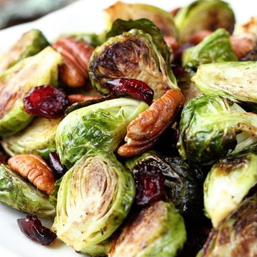 Brussels Sprouts with Dried Cranberries & Pecans